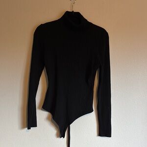 Fashion Nova Ribbed Turtleneck Bodysuit